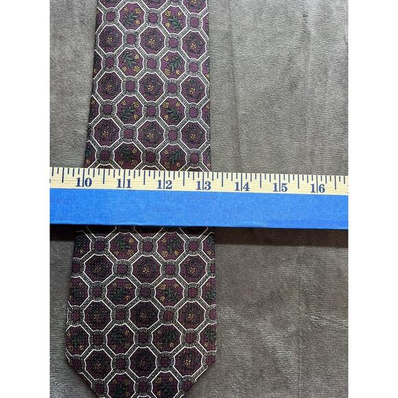 Vintage Countess Mara Geometric Medallion Pattern Usa‎ Silk Necktie Octagon - Picture 3 of 4